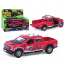 Машина металл ford f150 raptor хищники 12 см, (двер, баг, красный) инерц. , в коробке