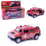 Машина металл hummer h2 pickup спорт, 12 см, (двер, багаж, красный) инерц, в коробке