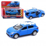 Машина металл kia rio x длина 12 см, двери, багаж, инерц, синий, в коробке
