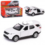 Машина металл land rover discovery 12см, открыв. двери, инерц, белый, в коробке