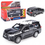 Машина металл lexus lx-570, 12 см, (откр дв, багаж, черный) инерц, в коробке