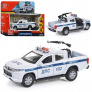 Машина металл mitsubishi l200 pickup полиция, 13 см, (двери, багаж, ) в коробке