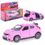 Машина металл nissan juke-r 2. 0 12см, (откр. двер, багаж, розовый) инер, в коробке