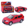 Машина металл nissan x-trail 12 см, (двери, багаж, красный) инерц. , в коробке
