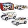 Машина металл toyota land cruiser prado 20 см, (свет-звук, двери, капот) в коробке
