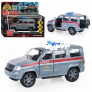 Машина металл uaz patriot росгвардия, 12 см, дв. , багаж. , инерц. , коробке