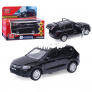 Машина металл volkswagen touareg 12 см, (двери, багаж, черный) инерц. , в коробке