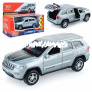 Машина металл. jeep grand cherokee, 12см, (открыв. двери, серый) инерц. , в коробке